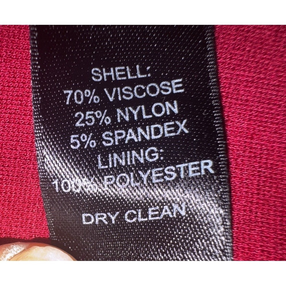 White House Black Market Military Style Blazer Sz 6 Long Sleeve Burgundy Stretch - Picture 11 of 14